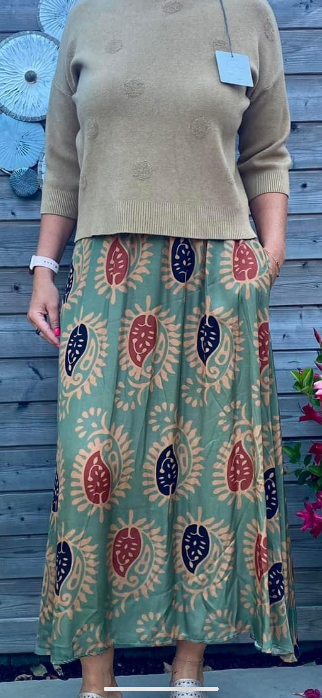 Print rok khaki