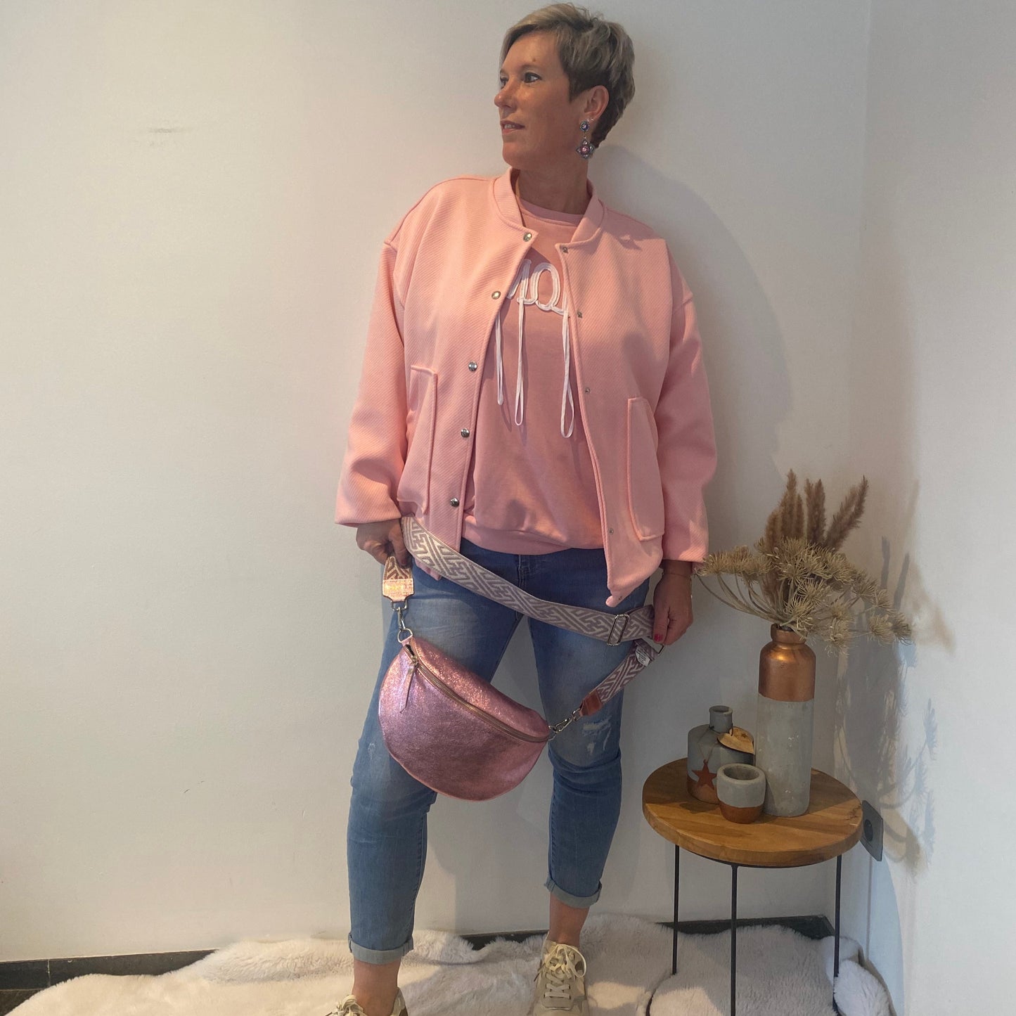 Jas oversized roze