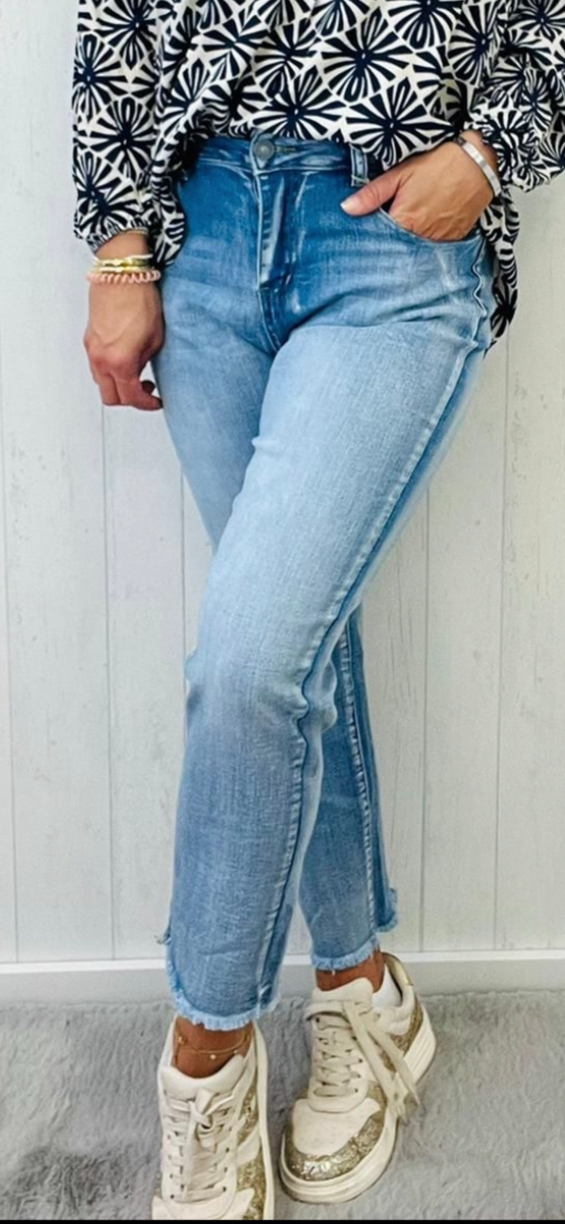 Broek jeans blauw
