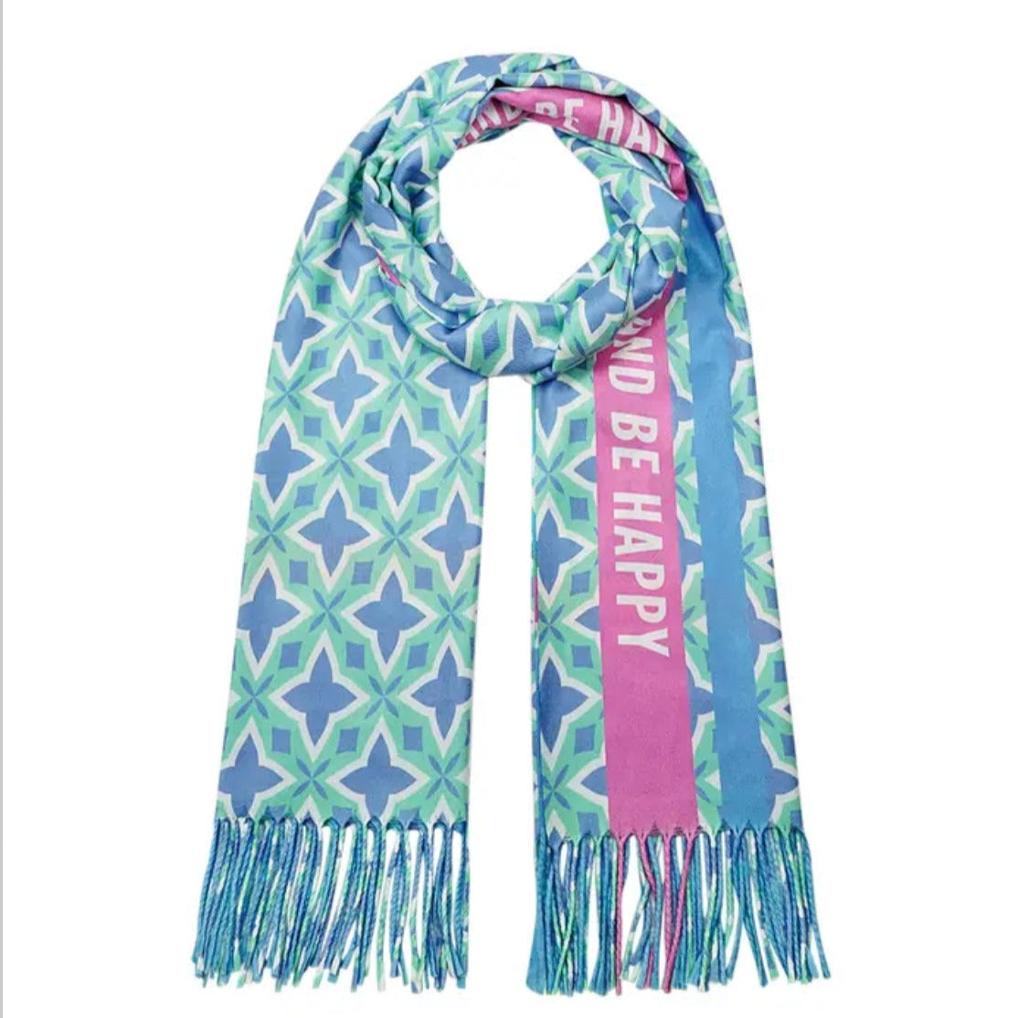 Sjaal blauw Be Happy
