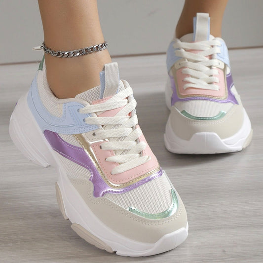 Sneakers wit/paars