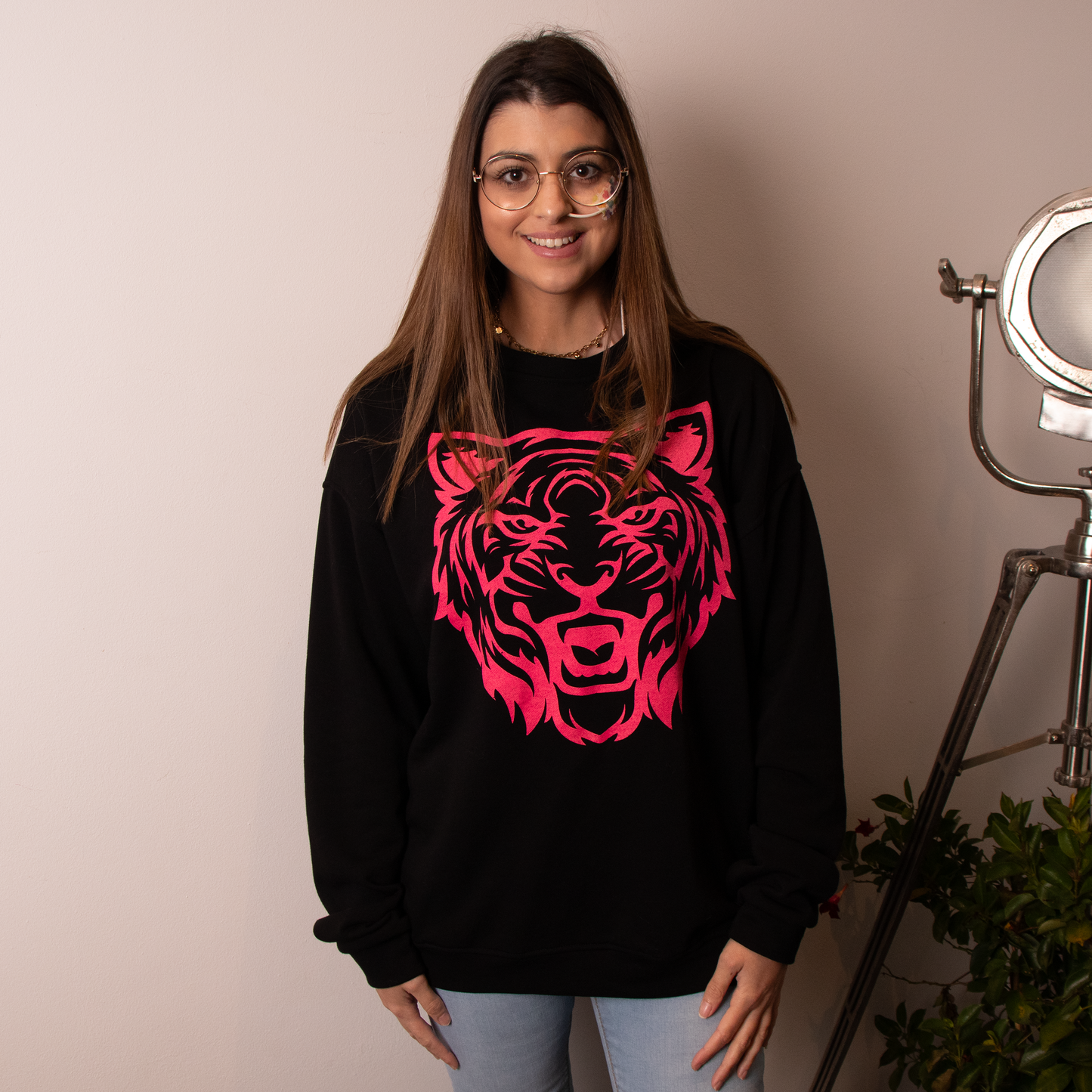 Sweater met roze tijger